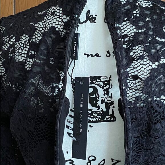 Elie Tahari Twist-Accented Lace Dress size 4 - Picture 7 of 11